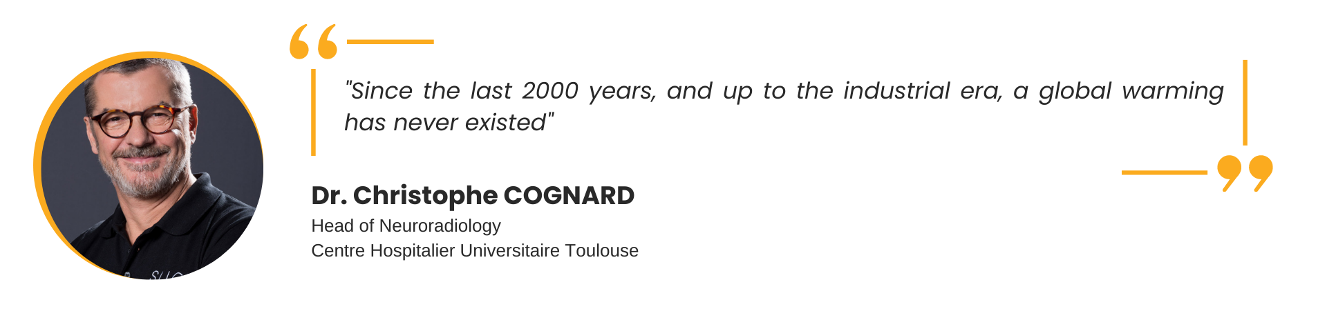 Doctor Christophe Cognard's quotation: 