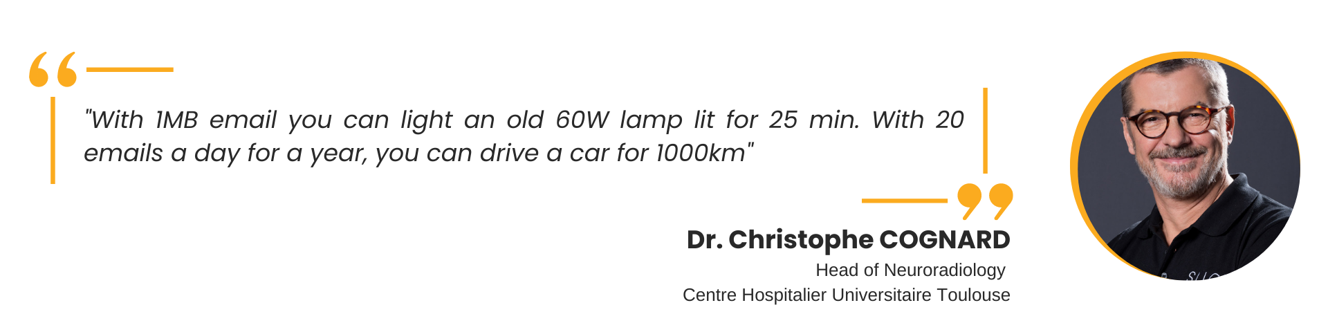 Doctor Christophe Cognard's quotation: 